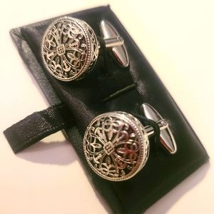 Silver cufflinks